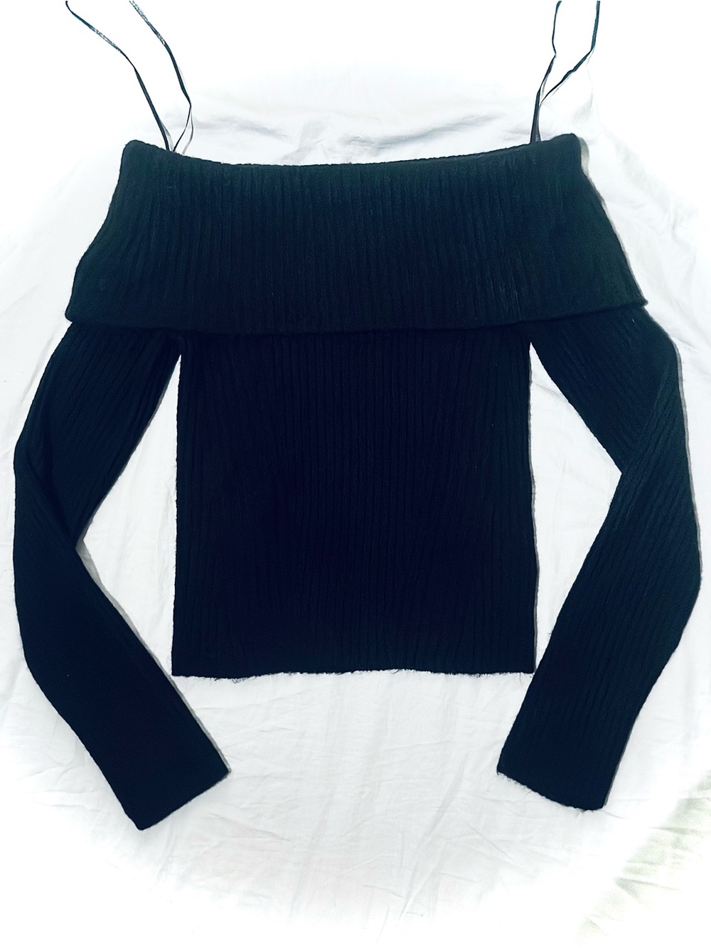 NWOT H&M Fold-over Off The Shoulder Sweater XS